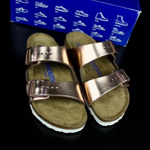BIRKENSTOCK Copper Leather Arizona Soft Sole - Picture 2 of 7